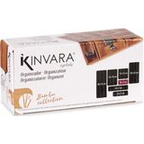 Kinvara- Kast/lade/make-up organizers 4x stuks bamboe bakje 15 x 7 x 5 cm