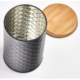 Zeller - Set van 2 Voedsel Opslagpotten - Zwart - Metaal - Luchtdicht