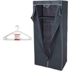 Storage Solutions - Mobiele kledingkast met 10x hangers - 75 x 160 cm
