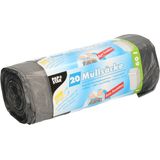 Papstar 40x stuks afvalzakken/vuilniszakken - 60 liter - zwart - Prullenbak zakken