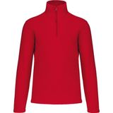 Kariban Fleece trui - rood - halve ritskraag - warme winter sweater - heren - polyester