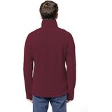 Kariban - Fleece Trui - Bordeaux Rood - Halve Ritskraag - Warme Winter Sweater - Heren - Polyester