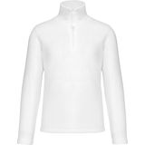 Kariban Fleece trui - wit - halve ritskraag - warme winter sweater - heren - polyester