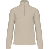 Kariban Fleece trui - beige - halve ritskraag - warme winter sweater - heren - polyester