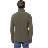 Kariban Fleece trui - leger groen - halve ritskraag - warme winter sweater - heren - polyester