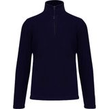 Kariban Fleece trui - navy blauw - halve ritskraag - warme winter sweater - heren - polyester