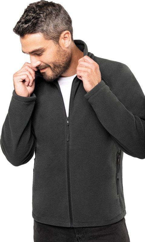 Kariban Fleece vest - antraciet - rits - warme winter sweater - trui - heren - polyester