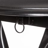 2x stuks bijzet krukje/stoel - Opvouwbaar - zwart/zwart - 46 cm