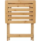 5Five - Bijzettafel Opvouwbaar - 2x - Bamboe Hout - L39 X B33 X H44 cm