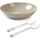 PlasticForte Slakom - Transparant slabestek - Kunststof - Taupe - D30 cm