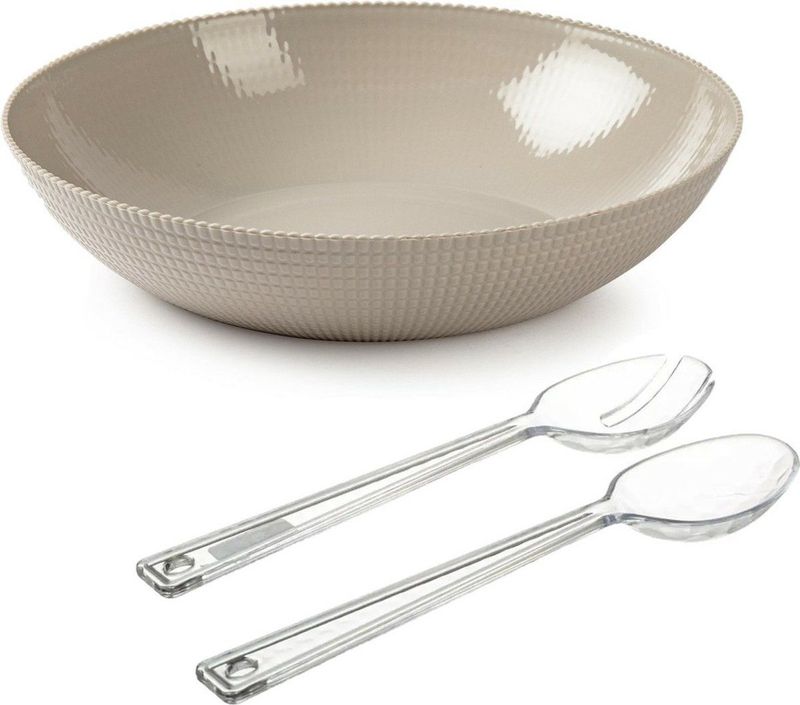 PlasticForte Slakom - Transparant slabestek - Kunststof - Taupe - D30 cm