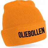 Bellatio Decorations Muts Oliebollen - unisex - one size - oranje - wintermuts