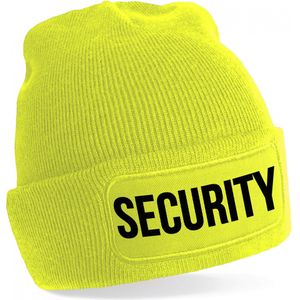 Security muts unisex - one size - geel - apres-ski muts