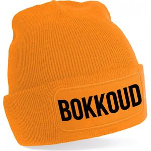 Bellatio Decorations Muts Bokkoud - unisex - one size - oranje - wintermuts