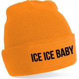Bellatio Decorations Ice ice baby muts - unisex - one size - oranje - wintermuts
