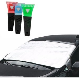 Autoramen anti bevriezing/vorst deken - 85x180 cm - incl. ijskrabber - 17 cm