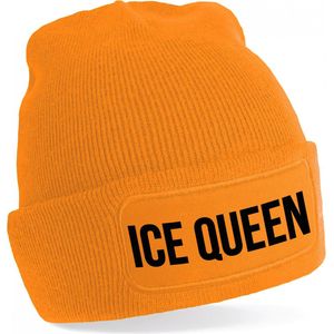 Bellatio Decorations Ice queen muts - unisex - one size - Oranje - wintermuts