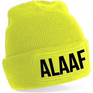 Bellatio Decorations Alaaf muts  - unisex - one size - Geel - wintermuts