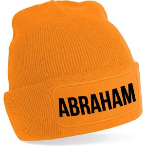 Bellatio Decorations Abraham muts  - unisex - one size - Oranje - wintermuts