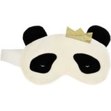 Kinder slaapmasker/oogmasker - panda - zwart/wit - voor thuis en onderweg