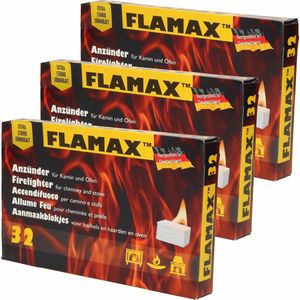 Flamax barbecue aanmaakblokjes - 96x stuks - BBQ/vuurkorf/openhaard