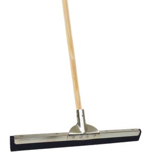 Betra Vloertrekker/douchetrekker - voor water metaal/rubber 45 cm - met houten steel 150 cm