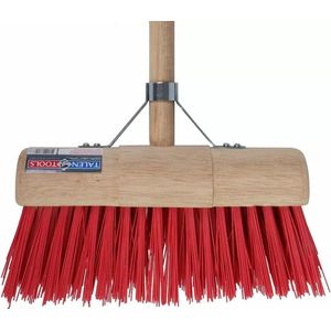 Talen Tools Buitenbezem - FSC hout - nylon - 31 cm - 130 cm tuinbezem