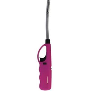 Lange flexibele BBQ/keuken/gas/haard aansteker - roze - 27 cm - Aansteker