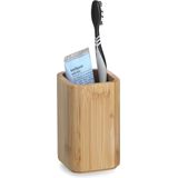 Zeller badkamer accessoires set 2-delig - bamboe hout - luxe kwaliteit