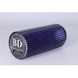 Bellatio Design Bloemenvaas - donkerblauw - tansparant glas - D9 x H20 cm - vaas