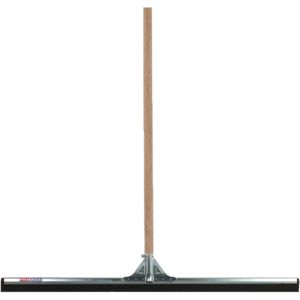 Talen Tools Vloer/douche trekker - voor water - metaal/hard rubber 100 cm - met houten steel 130 cm