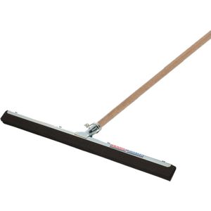 Talen Tools Vloer/douche trekker - voor water - metaal/schuimrubber 45 cm - met houten steel 130 cm