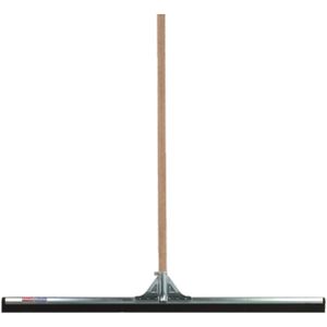 Talen Tools Vloer/douche trekker - voor water - metaal/stevig rubber 100 cm - dikke houten steel 140 cm