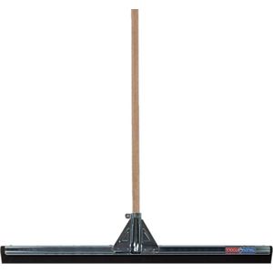 Talen Tools Vloer/douche trekker - voor water - metaal/stevig rubber 75 cm - dikke houten steel 140 cm