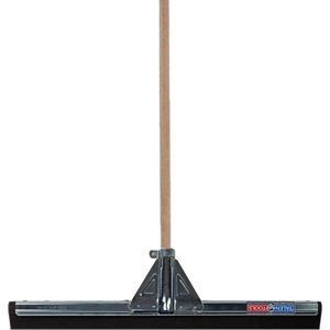 Talen Tools Vloer/douche trekker - metaal/stevig rubber 55 cm - dikke houten steel 140 cm