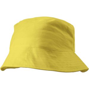 Trendoz zonnehoedjes voor volwassenen - 1x - geel - 100% katoen
