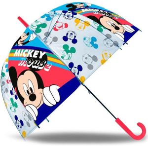 Disney Mickey Mouse kinderparaplu - blauw/rood - D61 cm - Paraplu's