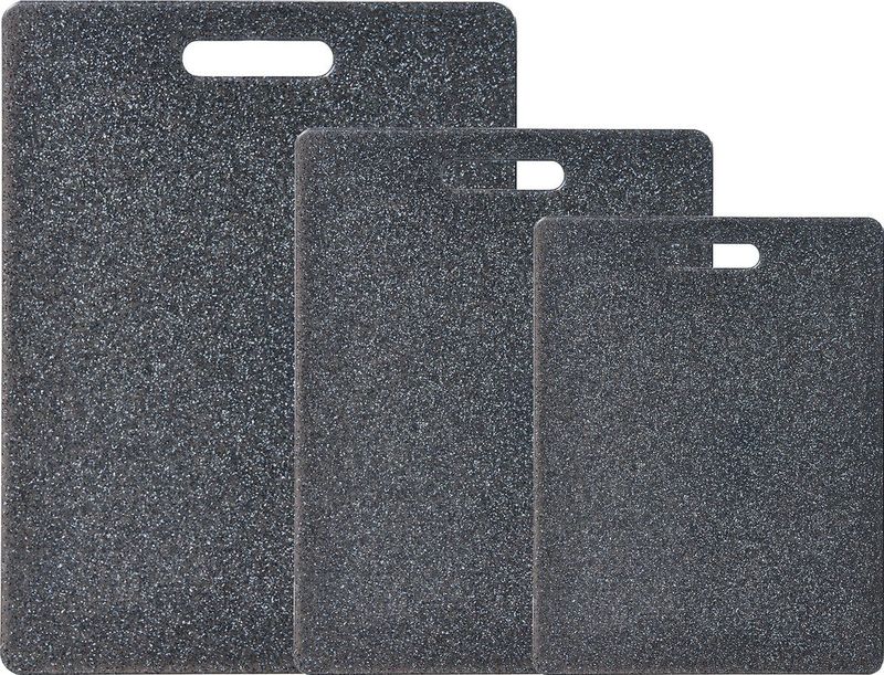 Snijplankenset 3-delig - kunststof - graniet look - 36 x 27 cm