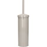 MSV Industrial Toilet/wc-borstel houder - 2x - metaal - licht grijs - 38 cm