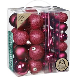 O1324 Hartvormige kerstballen, transparant, iriserende hartvorm, 12