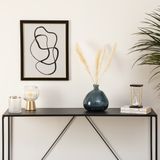 Atmosphera bloemenvazen set - 2x - Organische fles vorm - blauw transparant glas