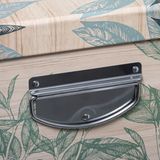 5Five Opbergdoos/box - Green leafs print op hout - L32 x B21.5 x H12 cm - Stevig karton - Leafsbox