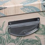 5Five Opbergdoos/box - Green leafs print op hout - L36 x B24.5 x H12.5 cm - Stevig karton - Leafsbox