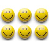Zeller Whiteboard/Koelkast Magneten Smiley - 12x - Kunststof - 3 cm