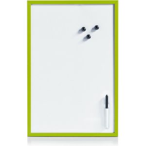 Whiteboard/memobord magnetisch incl. marker/magneten - 40 x 60 cm - groen