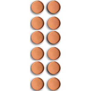 Whiteboard/koelkast magneten extra sterk - 12x - rose goud - 2 cm