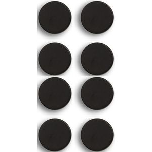 Zeller Whiteboard/Koelkast Magneten Extra Sterk - 8x - Mat Zwart - 2 cm