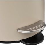 5Five kleine pedaalemmer 2x metaal beige 3L Badkamer Badkamer/toilet