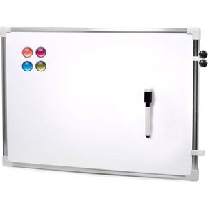 Magnetisch whiteboard/memobord met marker en magneten - 60 x 40 cm