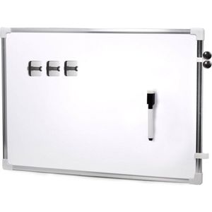 Magnetisch whiteboard/memobord met marker/ophanghaak magneten - 60 x 40 cm